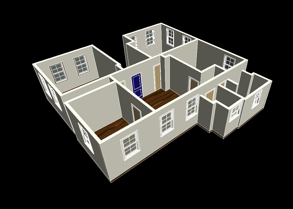 Modèle BIM de l'intérieur d'une maison réalisé avec le BLK2GO