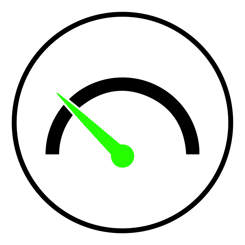 Icono vectorial de velocidad lenta