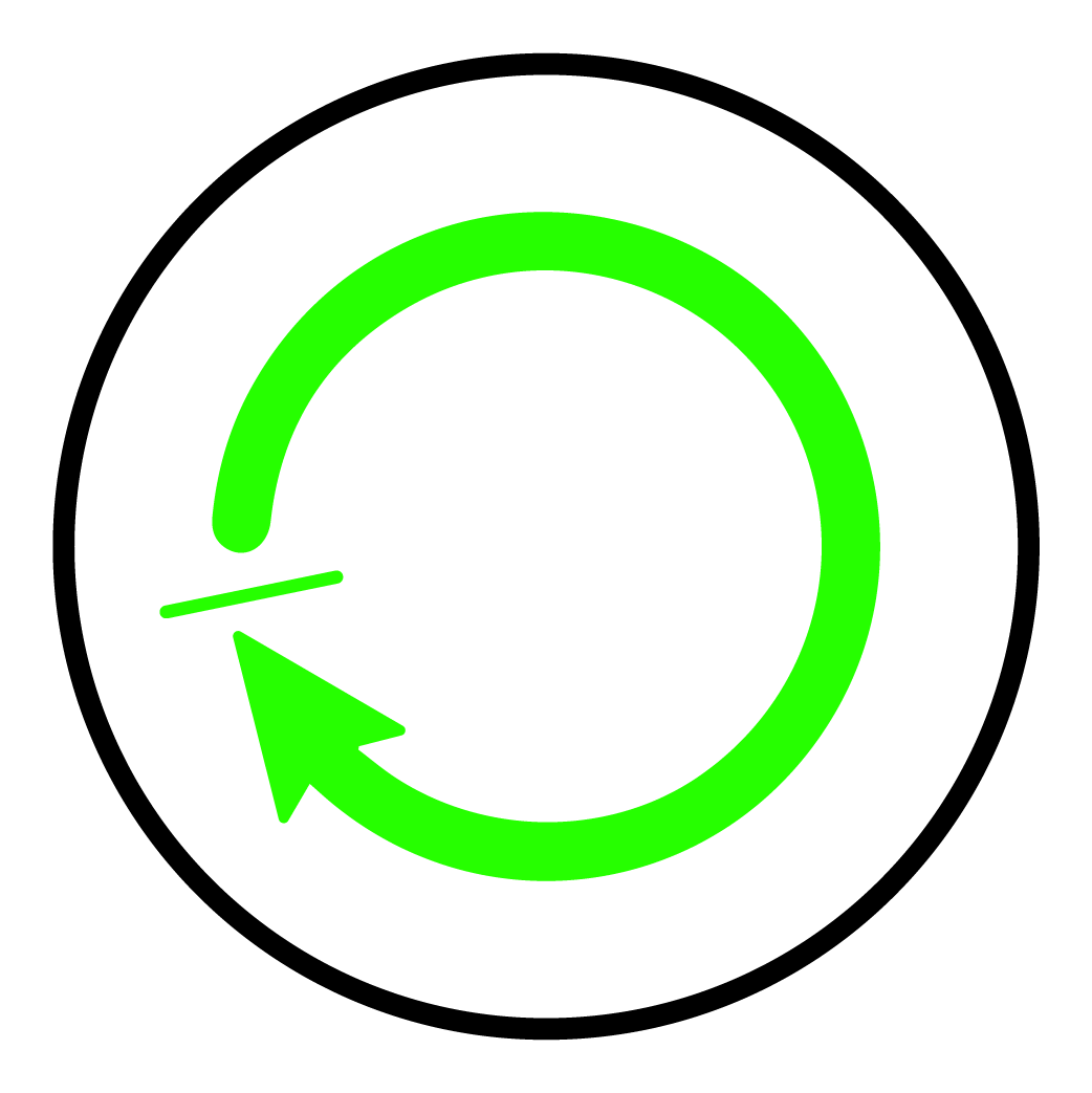 Icono vectorial de círculo cerrado