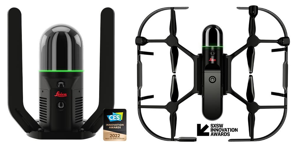 BLK ARC with CES innovation award logo and BLK2FLY with SXSW innovation award logo