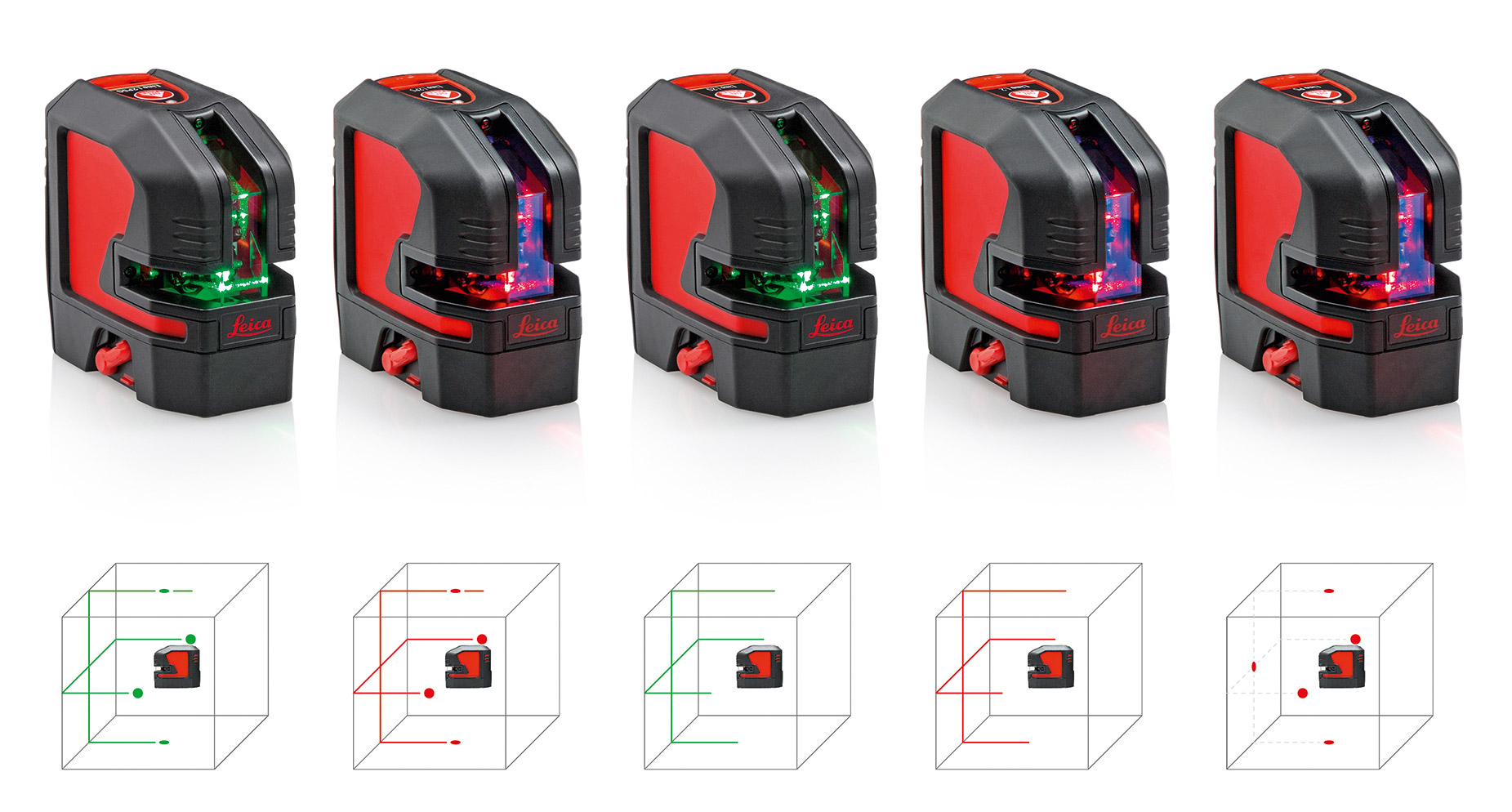 Lasers Leica Lino compacts à lignes et à points