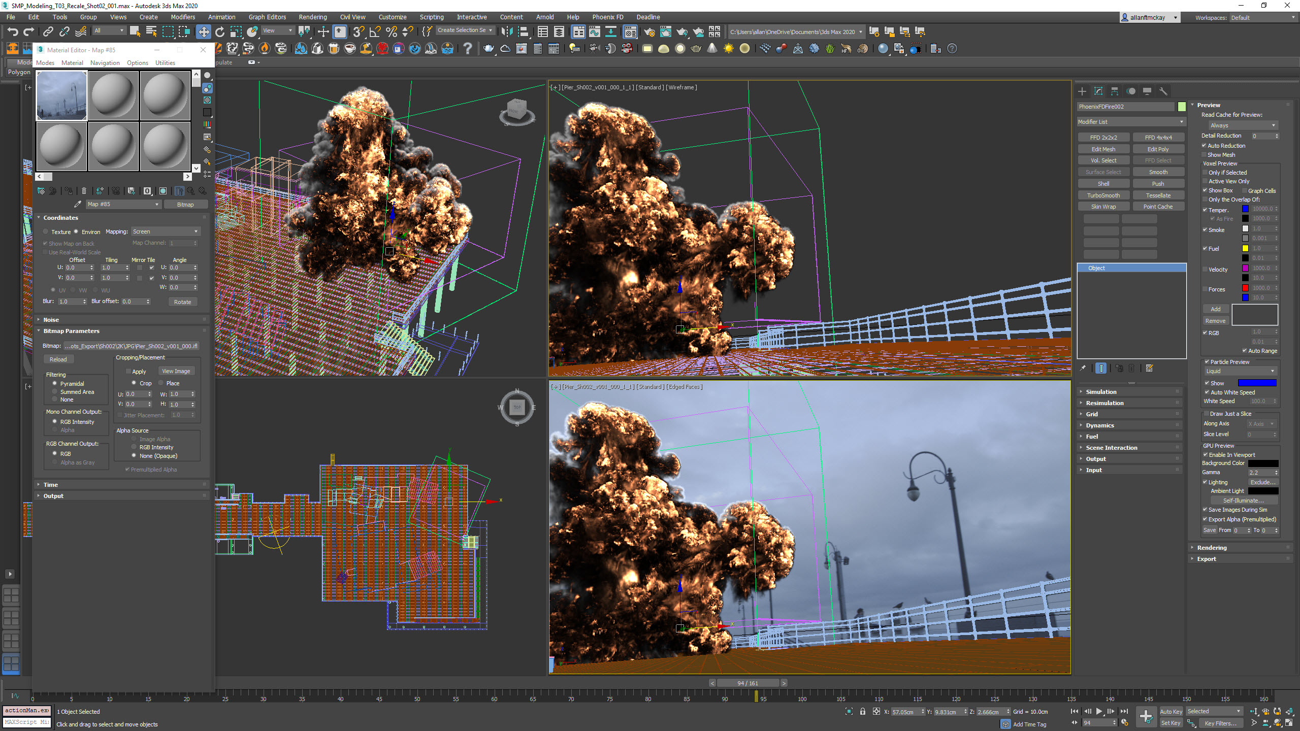 Datos de una nube de puntos obtenida con el BLK360 y usada en un programa de VFX