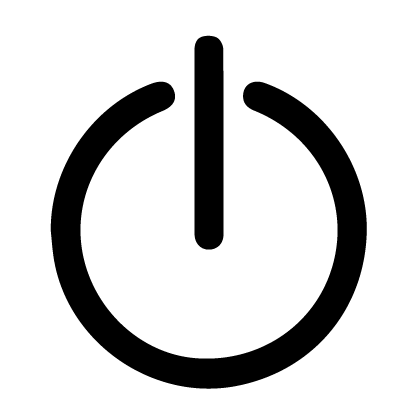 Icono vectorial de botón de encendido