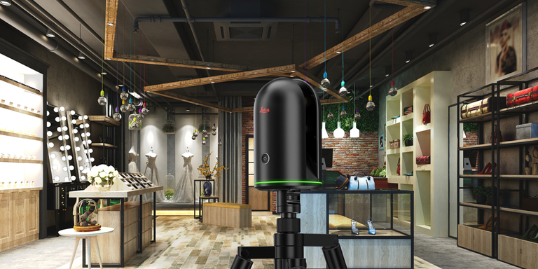 Leica BLK360 in a retail space