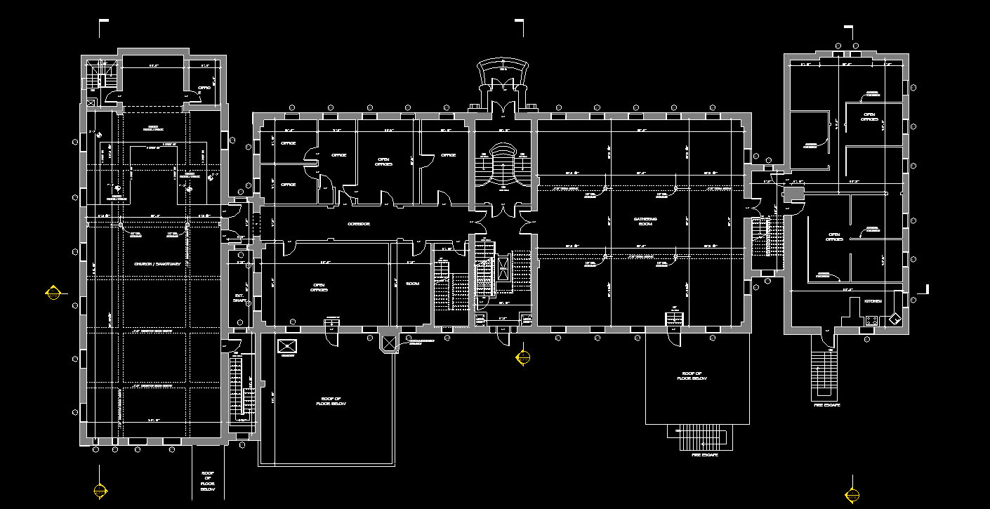 Plan d'étage du bâtiment dans Revit