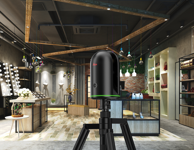 Leica BLK360 in a retail space